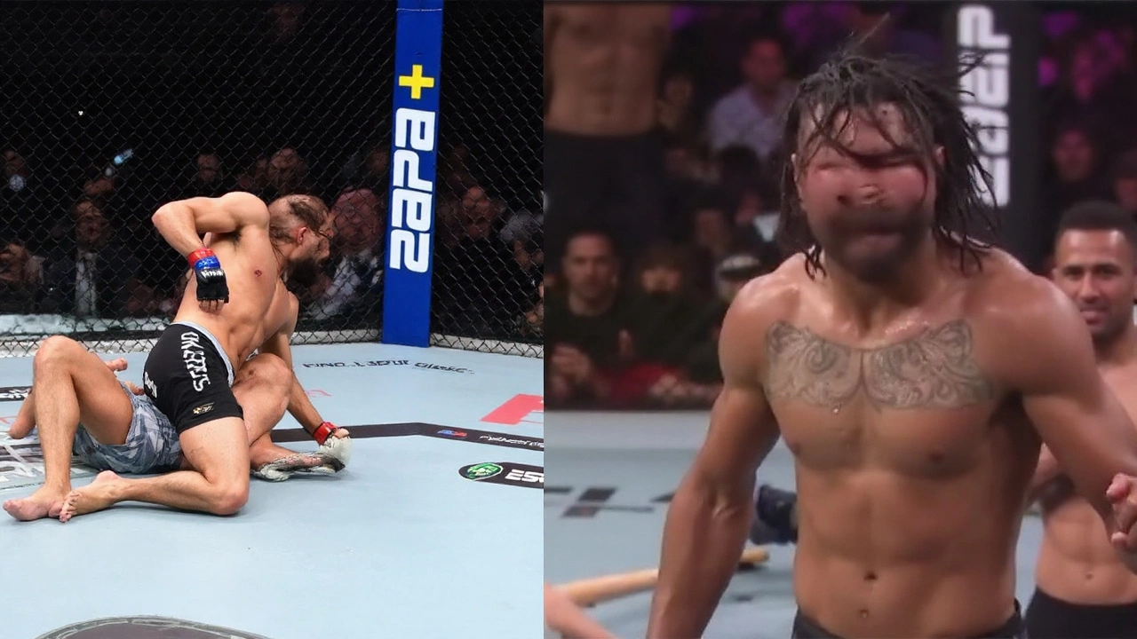 Diego Lopes stuns Jean Silva with spinning back elbow in Noche UFC thriller